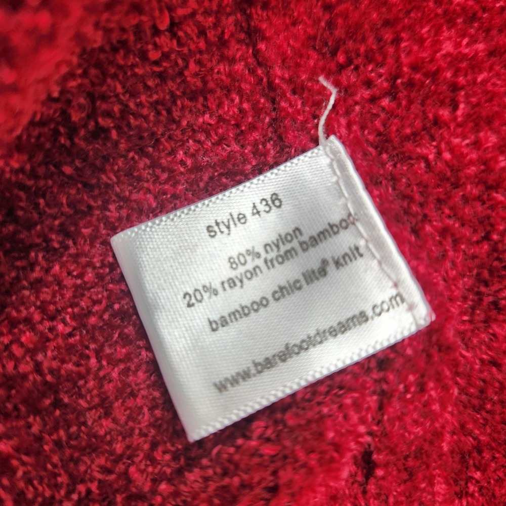 Barefoot Dreams Size S/M Red Cozy Chic Ultra Lite Open Front Cardigan Sweater - Picture 6 of 12